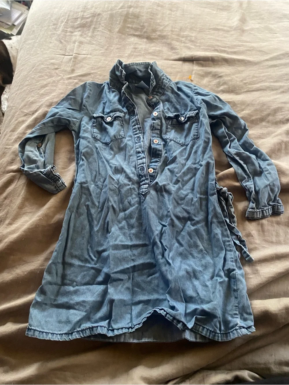 Carter's Girls' Denim Blue Shirt Dress